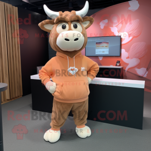 Peach Bull mascotte kostuum...