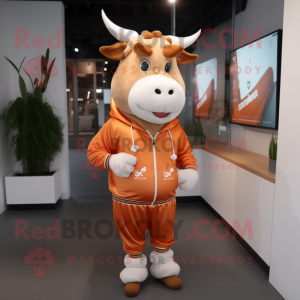 Peach Bull mascotte kostuum...