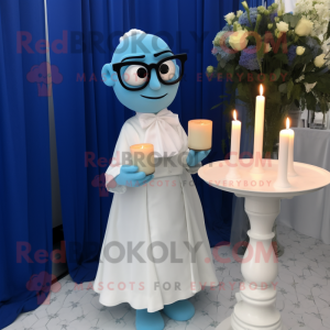 Blaue Duftkerze als...