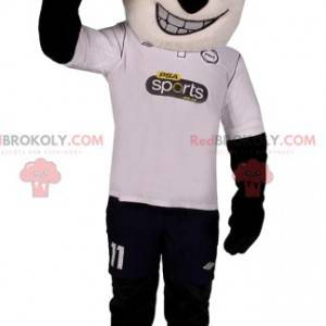 Panda maskot ve sportovním oblečení. Taneční kostým -