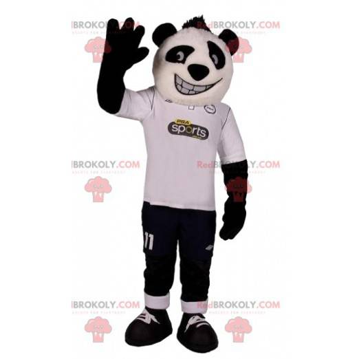 Mascotte de panda en tenue de sport. Costume de danse -