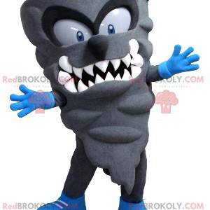 Mascotte grijs wervelend grijs monster bliksem - Redbrokoly.com