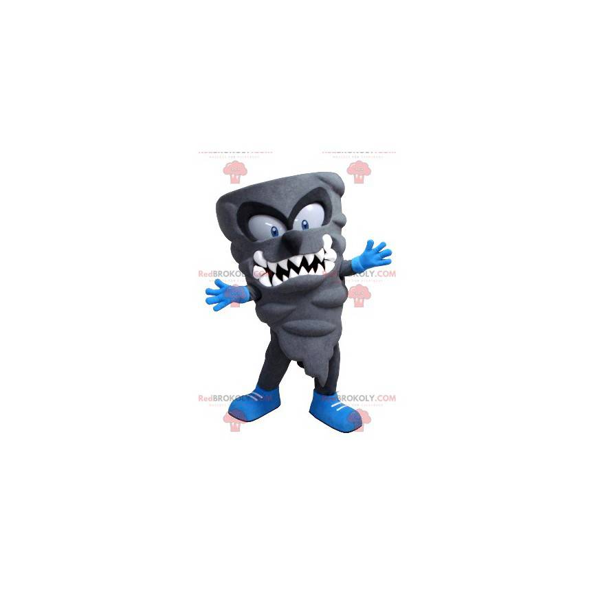 Mascota de rayo monstruo gris remolino gris - Redbrokoly.com