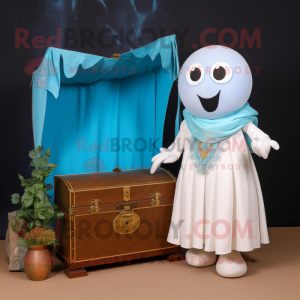 Cyan Treasure Chest maskot...