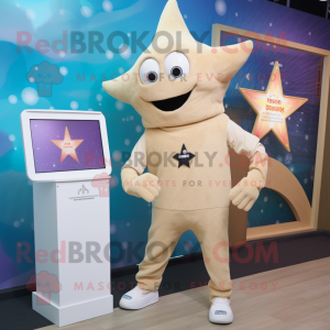 Beige Starfish mascotte...