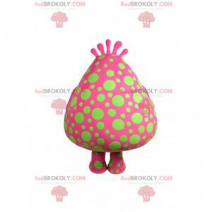 Mascot big fuchsia drop with green peas - Redbrokoly.com