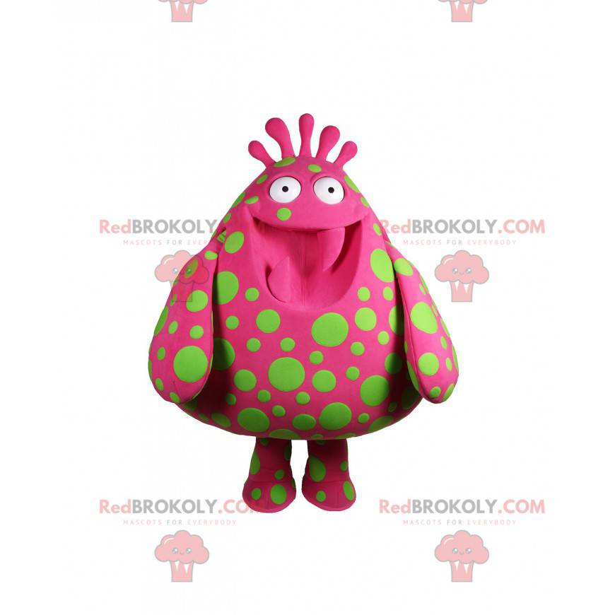 Mascot big fuchsia drop with green peas - Redbrokoly.com