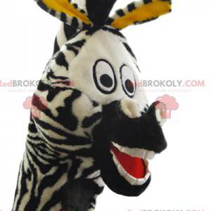 Mascote zebra super engraçado. Fantasia de zebra -