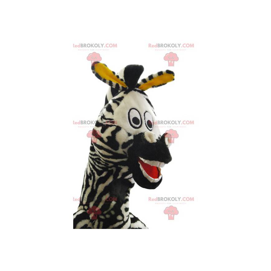 Mascote zebra super engraçado. Fantasia de zebra -