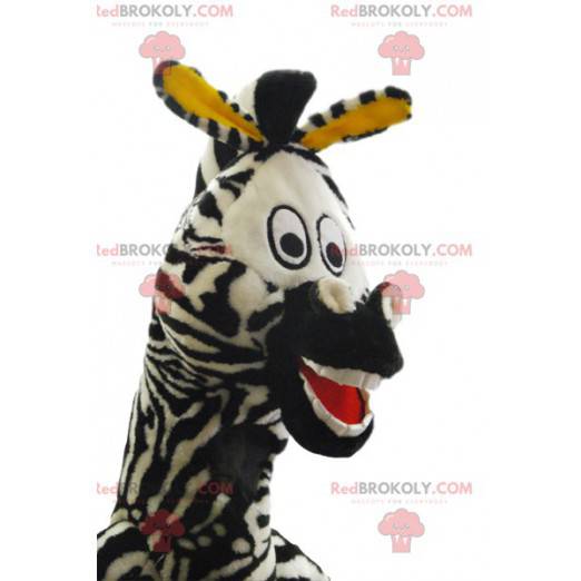 Mascote zebra super engraçado. Fantasia de zebra -