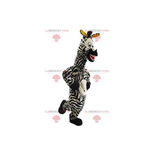 Mascote zebra super engraçado. Fantasia de zebra -