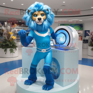 Blue Tamer Lion maskot...