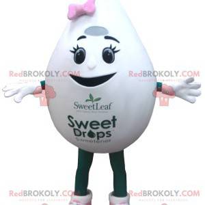 Mascotte en forme de goutte blanche d'œuf géant - Redbrokoly.com