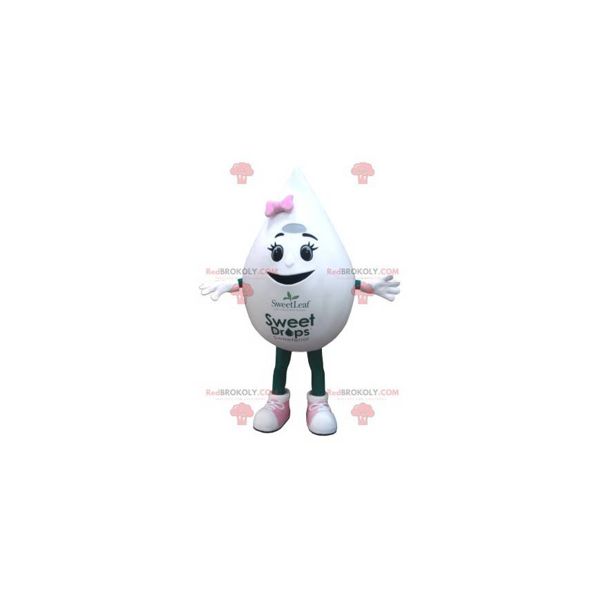 Mascotte en forme de goutte blanche d'œuf géant - Redbrokoly.com