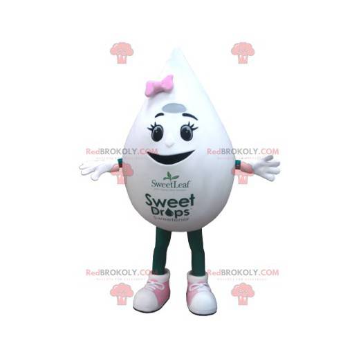 Reusachtige ei-witte druppelvormige mascotte - Redbrokoly.com