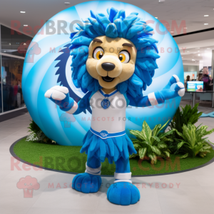 Blue Tamer Lion maskot...