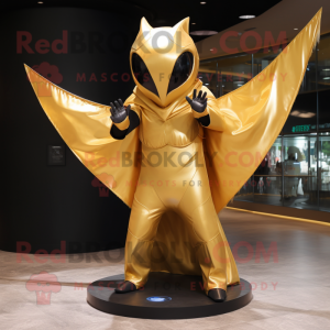 Gouden Manta Ray mascotte...