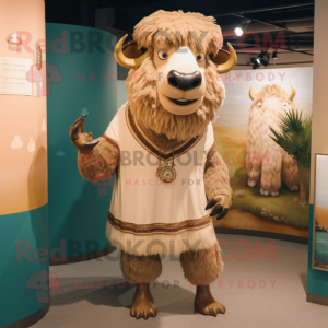 Beige buffel mascotte...