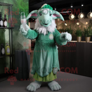 Green Angora Goat mascotte...