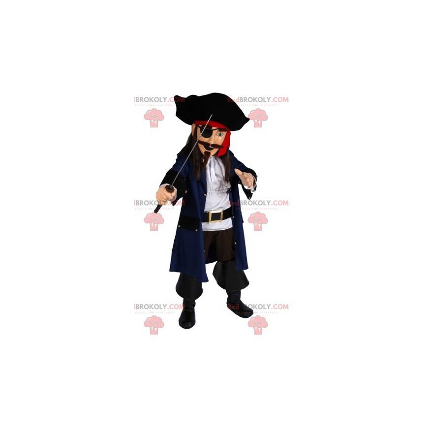 Mascote pirata com uma espada magnífica. Fantasia de pirata - Mascote pirata com uma espada magnífica. Fantasia de pirata -