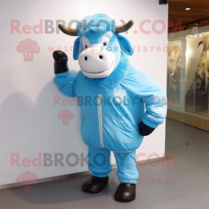 Sky Blue Bull mascotte...