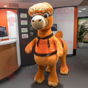 Orange Camel maskot drakt...