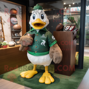 Olive Duck mascotte kostuum...