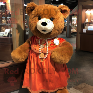 Rust Teddy Bear maskot...