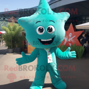 Turquoise Starfish mascotte...