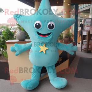 Turquoise Starfish mascotte...