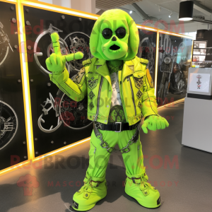 Limettengrünes Maskottchen...
