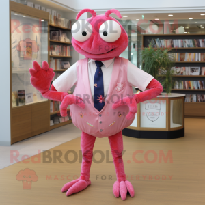 Pink Crab mascotte kostuum...