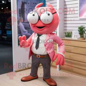 Mascotte de crabe rose...