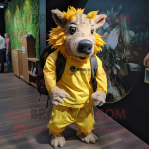 Geel Wild Boar mascotte...