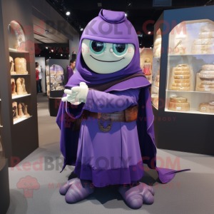 Purple Wizard maskot-dräkt...