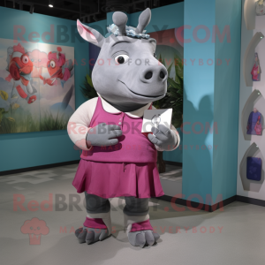  Rhinoceros maskot kostym...