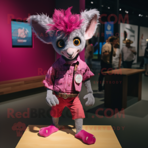 Magenta Aye-Aye mascotte...