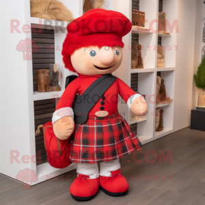 Rød sækkepibe maskot...