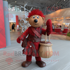 Rød sækkepibe maskot...