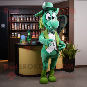 Grønn hestesko maskot drakt...