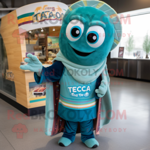 Teal Tacos mascotte kostuum...