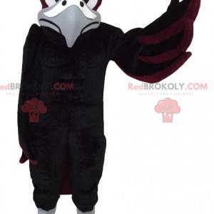 Mascotte dell'aquila nera e marrone. Costume da aquila -