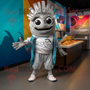 Silver Tacos maskot kostym...