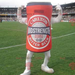 Giant red beer can mascot - Redbrokoly.com