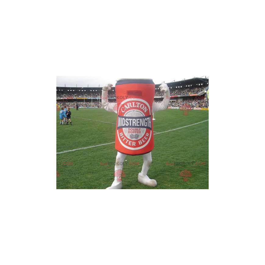 Giant red beer can mascot - Redbrokoly.com