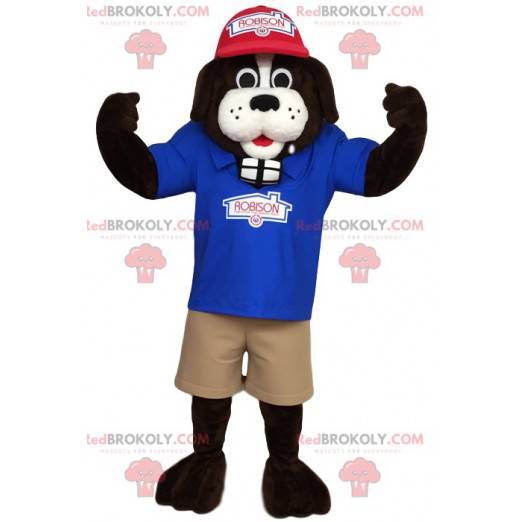 Mascote de São Bernardo em roupa de trabalho. - Redbrokoly.com