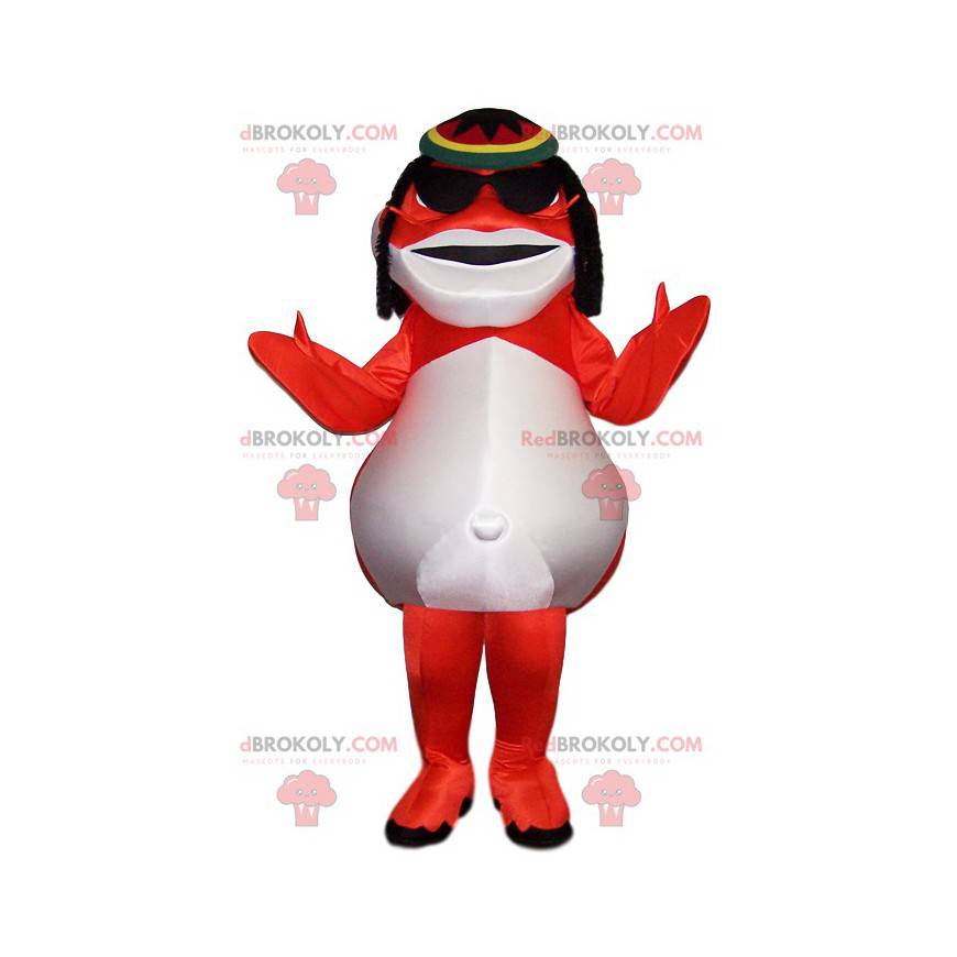 Mascotte de poisson chat rouge. Costume de poisson chat -