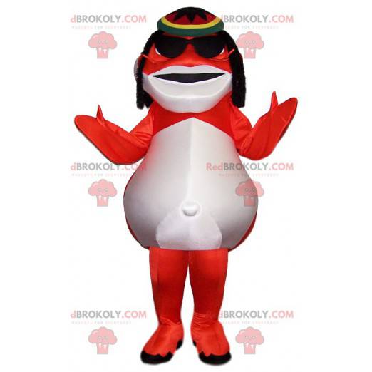 Rotes Katzenfischmaskottchen. Welskostüm - Redbrokoly.com