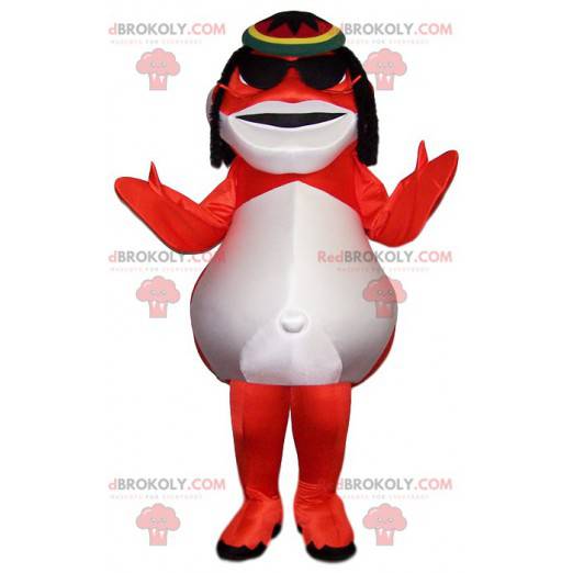 Rød kat fisk maskot. Havkat kostume - Redbrokoly.com