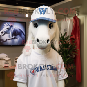 White Mare mascotte kostuum...